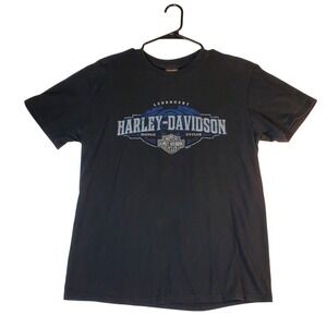 Harley Davidson Reno Nevada Map Graphic T Shirt Mens‎ Large Black Cotton